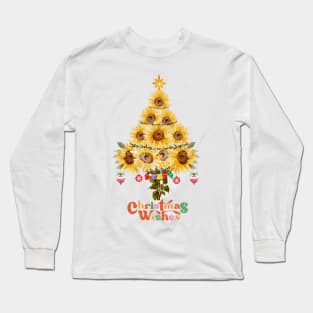 Sunflowers Christmas Tree Long Sleeve T-Shirt